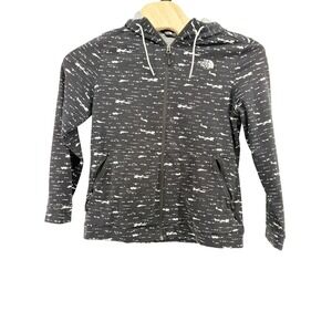 The North Face Agave Full Zip Hoodie W XL Polyester Black White Speckle Gorpcore